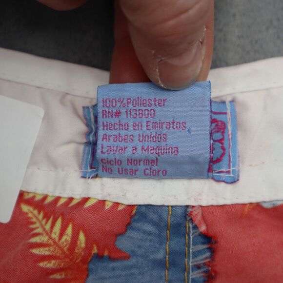 Dizzy Shorts Womens L Multicolor High Rise Button Zip Floral Print Swimwear - Picture 6 of 14